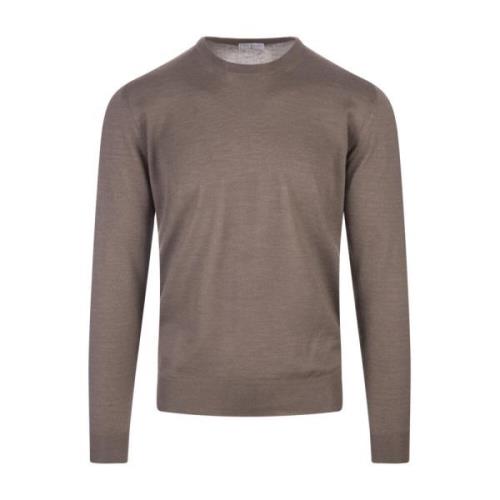 Round-neck Knitwear Fedeli , Brown , Heren