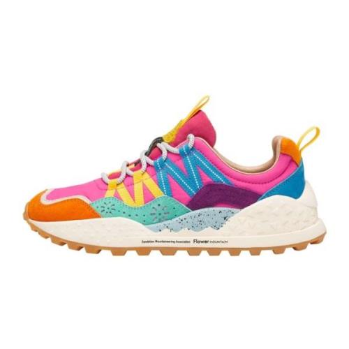 Suede and technical fabric sneakers Washi Woman Flower Mountain , Mult...