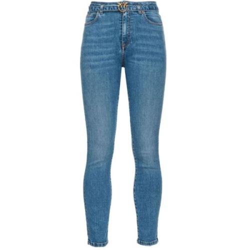 Cropped Jeans Pinko , Blue , Dames