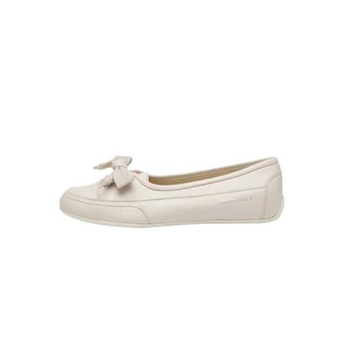 Leather ballet flats Candy BOW Candice Cooper , White , Dames