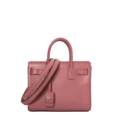 Pre-owned Leather handbags Yves Saint Laurent Vintage , Pink , Dames