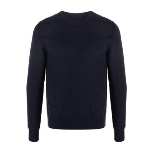Blauwe Cashmere Crew-Neck Sweater Maison Margiela , Blue , Heren