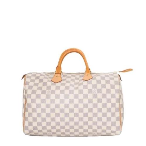 Pre-owned Canvas handbags Louis Vuitton Vintage , White , Dames