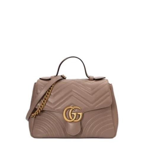 Pre-owned Leather gucci-bags Gucci Vintage , Beige , Dames