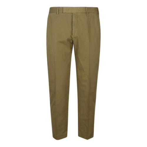 Straight Trousers PT Torino , Green , Heren