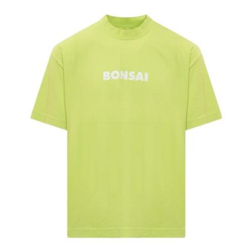 Logo Crew Neck T-Shirt Bonsai , Green , Heren
