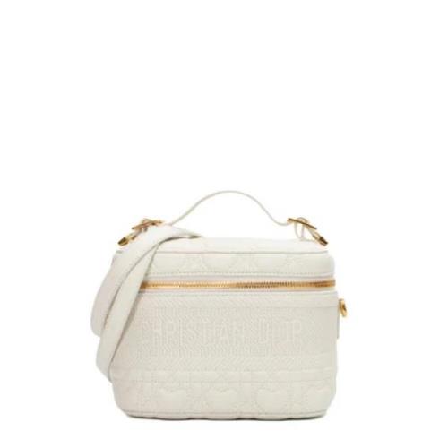 Pre-owned Leather handbags Dior Vintage , White , Dames