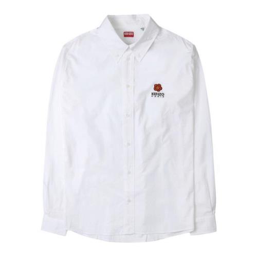 Witte Poplin Iconische Overhemd Kenzo , White , Heren