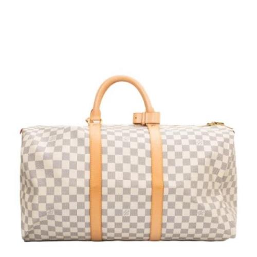 Pre-owned Canvas handbags Louis Vuitton Vintage , White , Dames