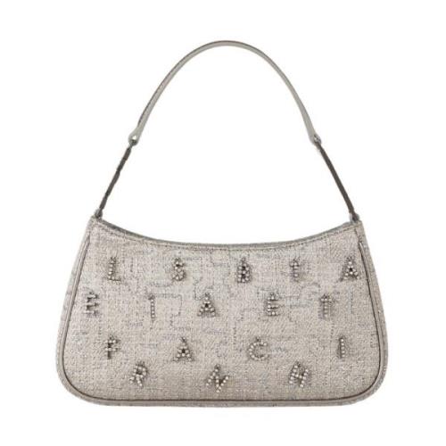 Grijze Lurex Tweed Schoudertas Elisabetta Franchi , Gray , Dames