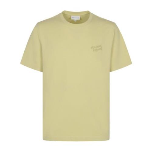 Handgeschreven Comfort T-shirt Maison Kitsuné , Yellow , Heren