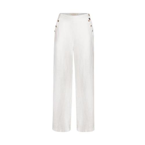 Wide Trousers Busnel , White , Dames