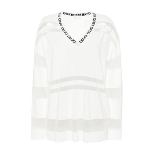 Round-neck Knitwear Liu Jo , White , Dames