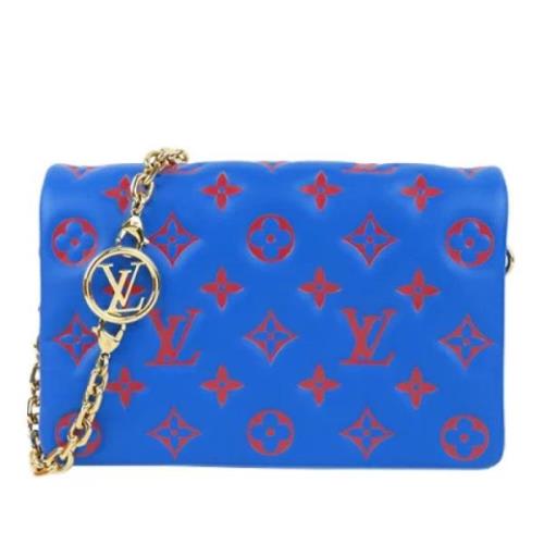 Pre-owned Leather crossbody-bags Louis Vuitton Vintage , Blue , Dames