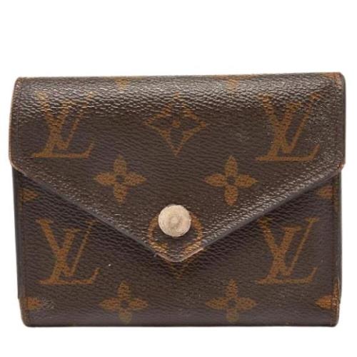 Pre-owned Coated canvas wallets Louis Vuitton Vintage , Brown , Dames