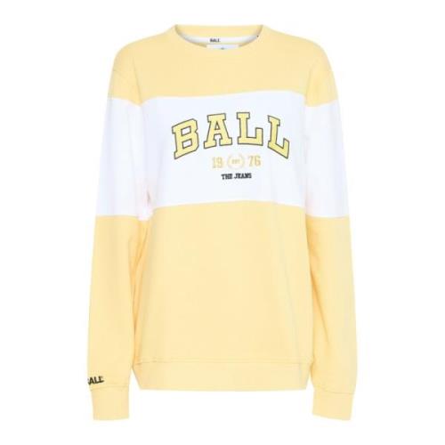 Zonsondergang Sweatshirt J. Montana Stijl Ball , Yellow , Dames