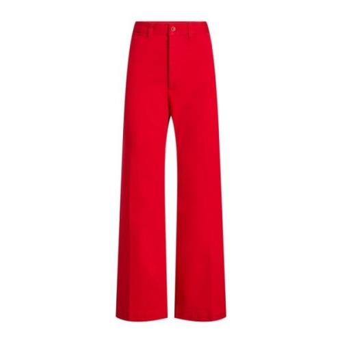 Wide Trousers Ralph Lauren , Red , Dames