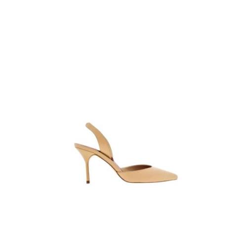 Beige Hoge Hakken met Open Hiel Carolina Herrera , Beige , Dames