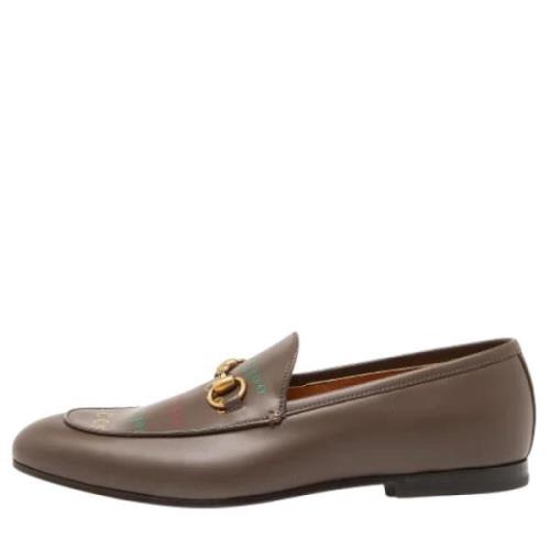 Pre-owned Leather flats Gucci Vintage , Brown , Heren