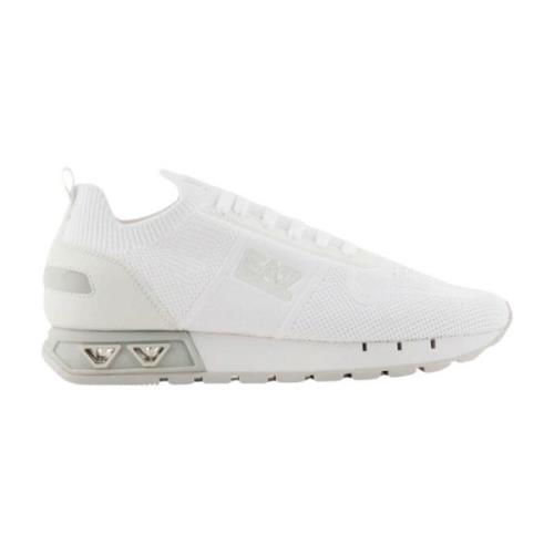 Mesh Slip-On Hardloopschoenen - Wit Emporio Armani EA7 , White , Heren