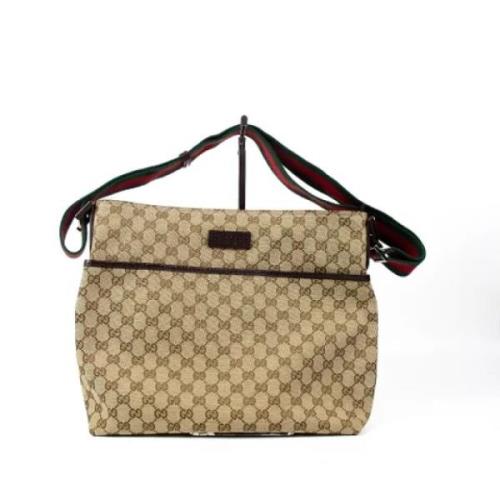 Pre-owned Canvas gucci-bags Gucci Vintage , Beige , Dames