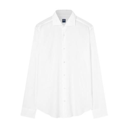 Witte Katoenen Overhemd Fedeli , White , Heren