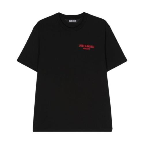 Zwarte T-shirts en Polos Just Cavalli , Black , Heren