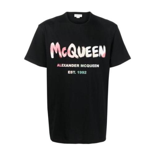 T-Shirts Alexander McQueen , Black , Heren