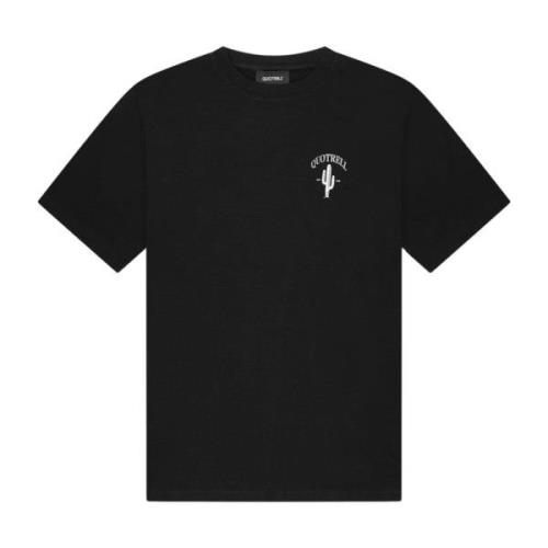 Cactus T-Shirt Zwart/Wit Heren Quotrell , Black , Heren