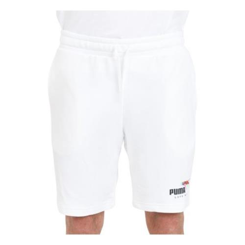 Casual Shorts Puma , White , Heren