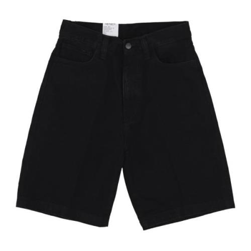 Zwarte Landon Short Streetwear Jeans Carhartt Wip , Black , Heren
