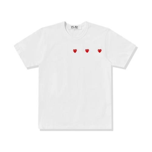 T-Shirts Comme des Garçons Play , White , Dames