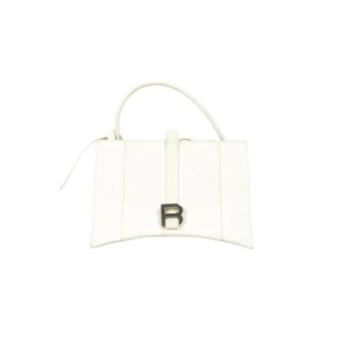 Pre-owned Leather handbags Balenciaga Vintage , White , Dames