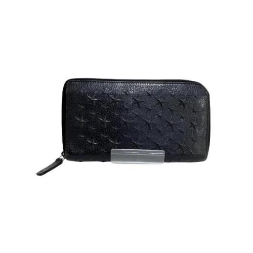 Pre-owned Leather wallets Jimmy Choo Pre-owned , Black , Dames