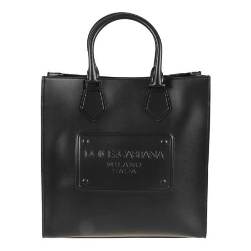 Zwarte Shopping Vit.Liscio Embo Tas Dolce & Gabbana , Black , Heren