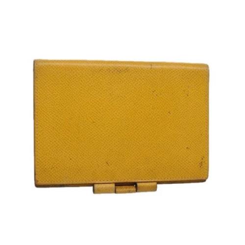 Pre-owned Leather home-office Hermès Vintage , Yellow , Dames