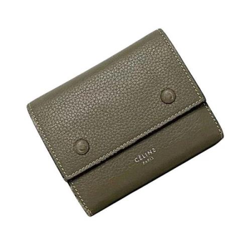 Pre-owned Leather wallets Celine Vintage , Gray , Unisex