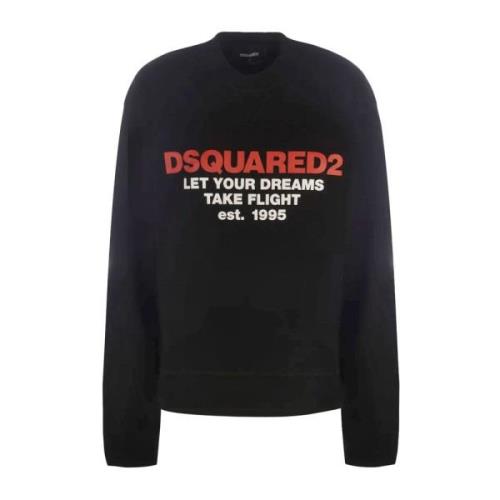Zwarte Regular Fit Sweatshirt Dsquared2 , Black , Dames