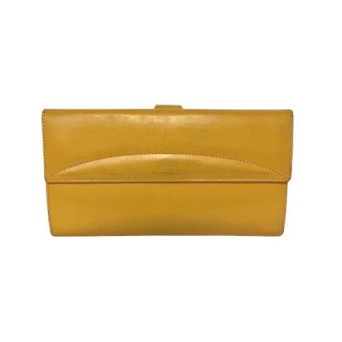 Pre-owned Leather wallets Loewe Pre-owned , Yellow , Dames