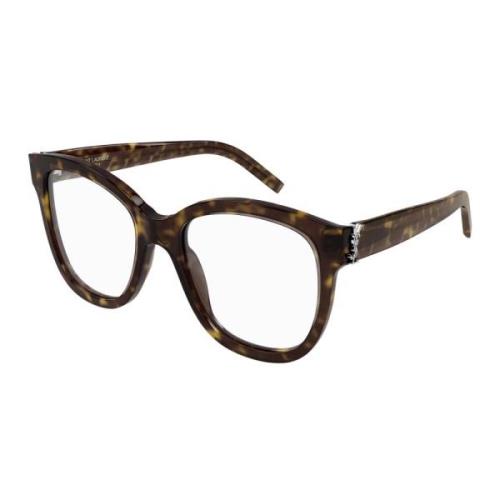 Donker Havana Zilveren Montuur Saint Laurent , Multicolor , Unisex