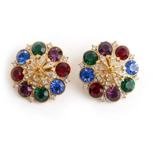 Pre-owned Fabric earrings Dior Vintage , Multicolor , Dames