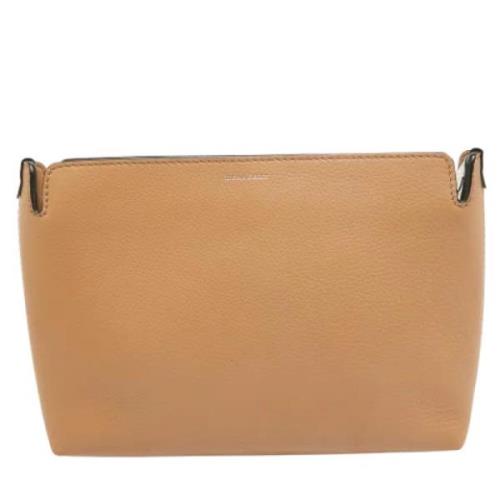 Pre-owned Leather clutches Burberry Vintage , Brown , Dames