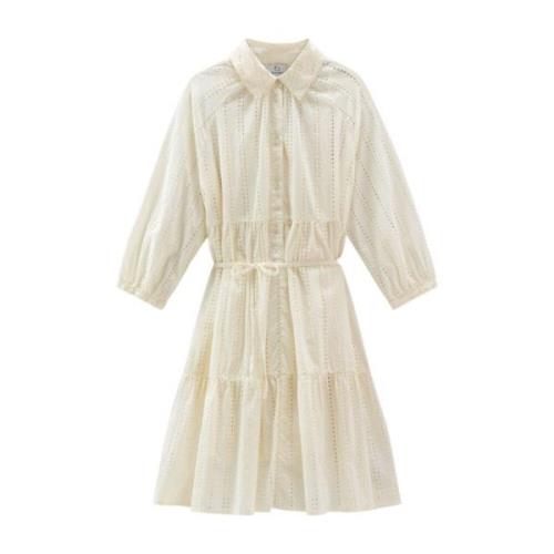 Shirt Dresses Woolrich , White , Dames