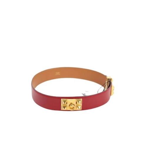 Pre-owned Leather belts Hermès Vintage , Red , Dames