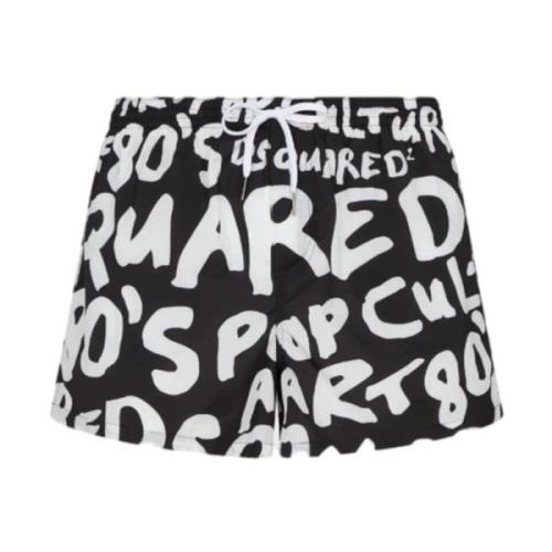 Zwarte Sea Kleding Boxer Midi Dsquared2 , Multicolor , Heren