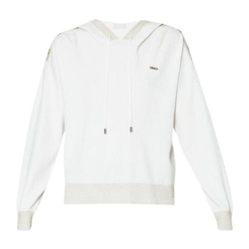 Honingraat Sweatshirt met Lurex Details Liu Jo , White , Dames