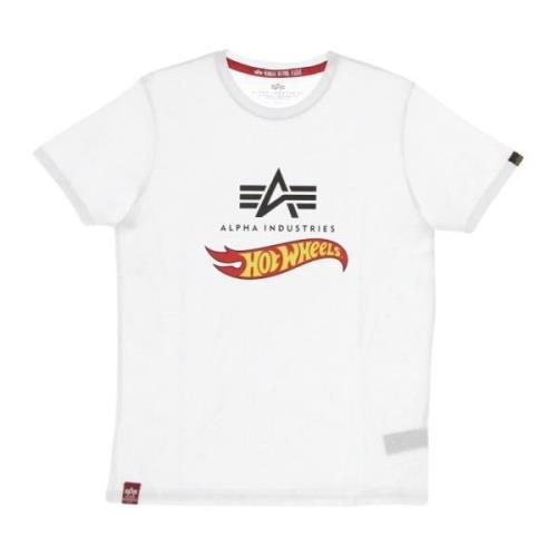 Hot Wheels Flag Tee - Heren T-shirt Alpha Industries , White , Heren