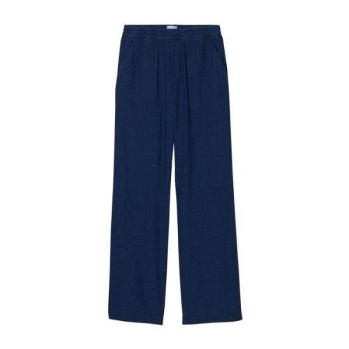 Wide Trousers Closed , Blue , Dames