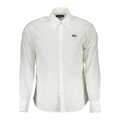 Witte Katoenen Overhemd, Regular Fit, Lange Mouwen La Martina , White ...