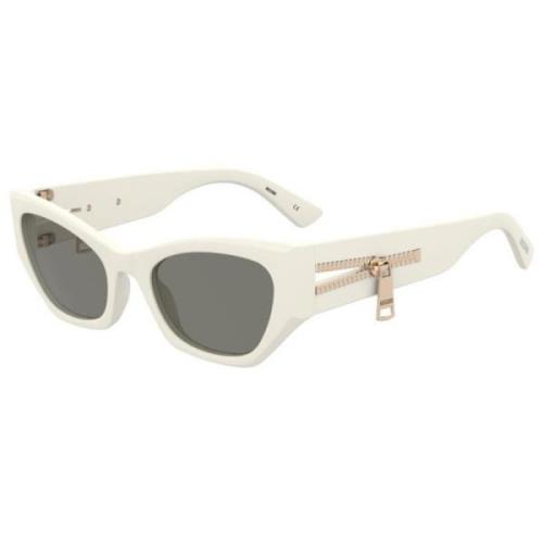 Stijlvolle zonnebril met UV-bescherming Moschino , White , Dames